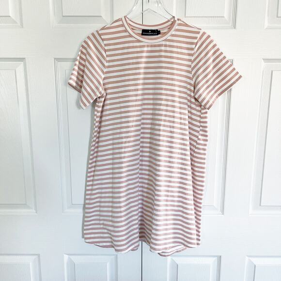 Pomander Place Striped A-Line T-Shirt Dress - Picture 1 of 5